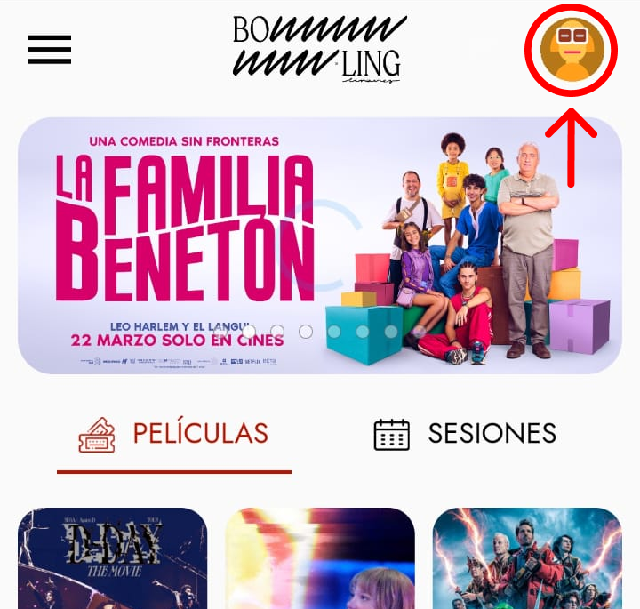 Tocando la imagen de perfil