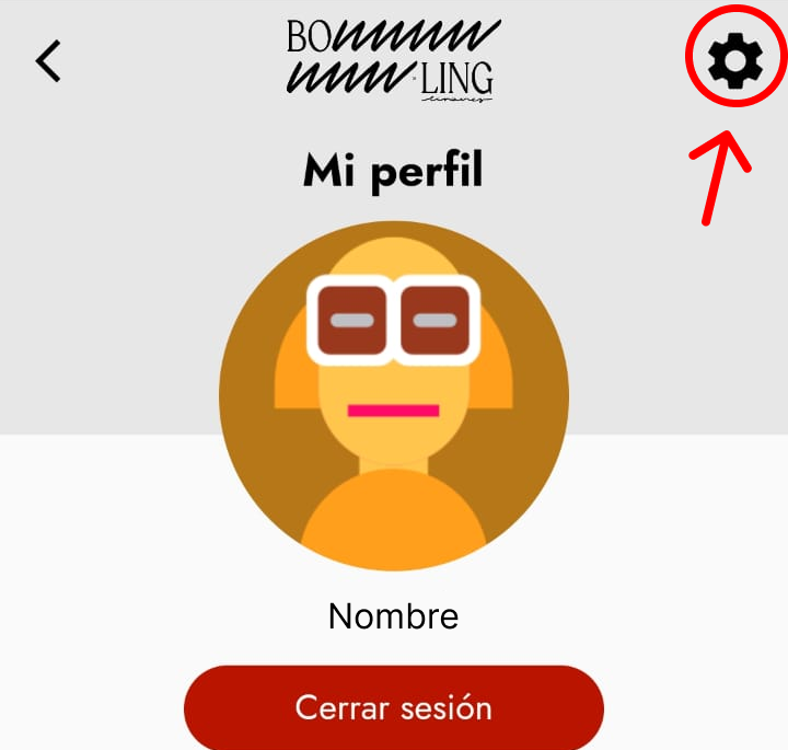 Pulsando el icono de configuración